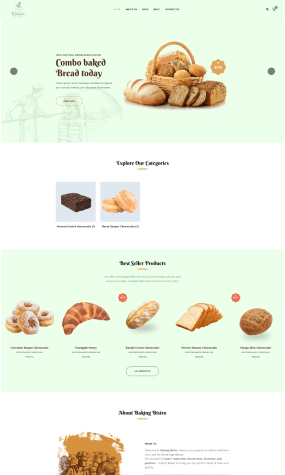 Baking Bistro Website