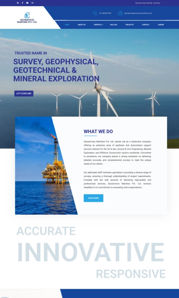 Geo Services Maritime Website