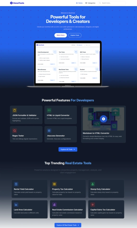Hexa Tools Website