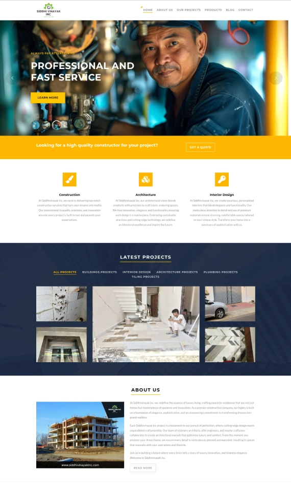 Siddhi Vinayak Inc Website